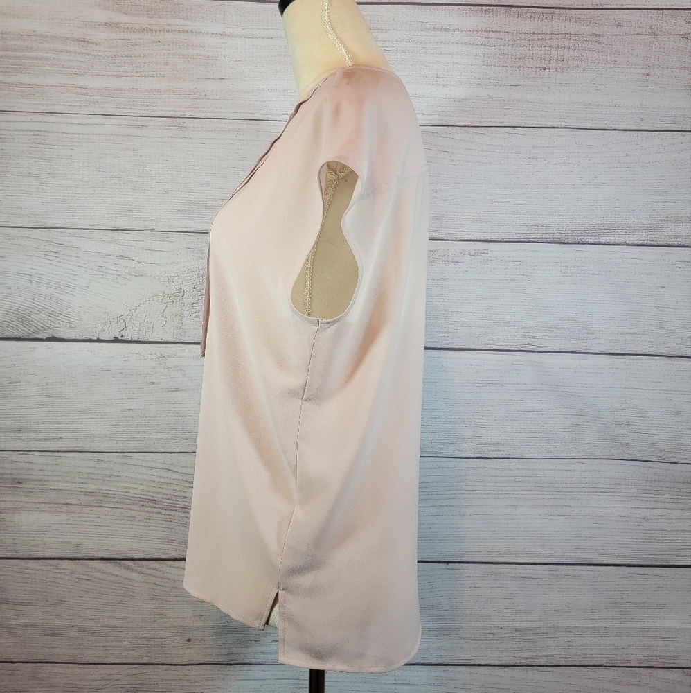J.Crew grosgrain ribbon blouse blush size 0 - Picture 2 of 6
